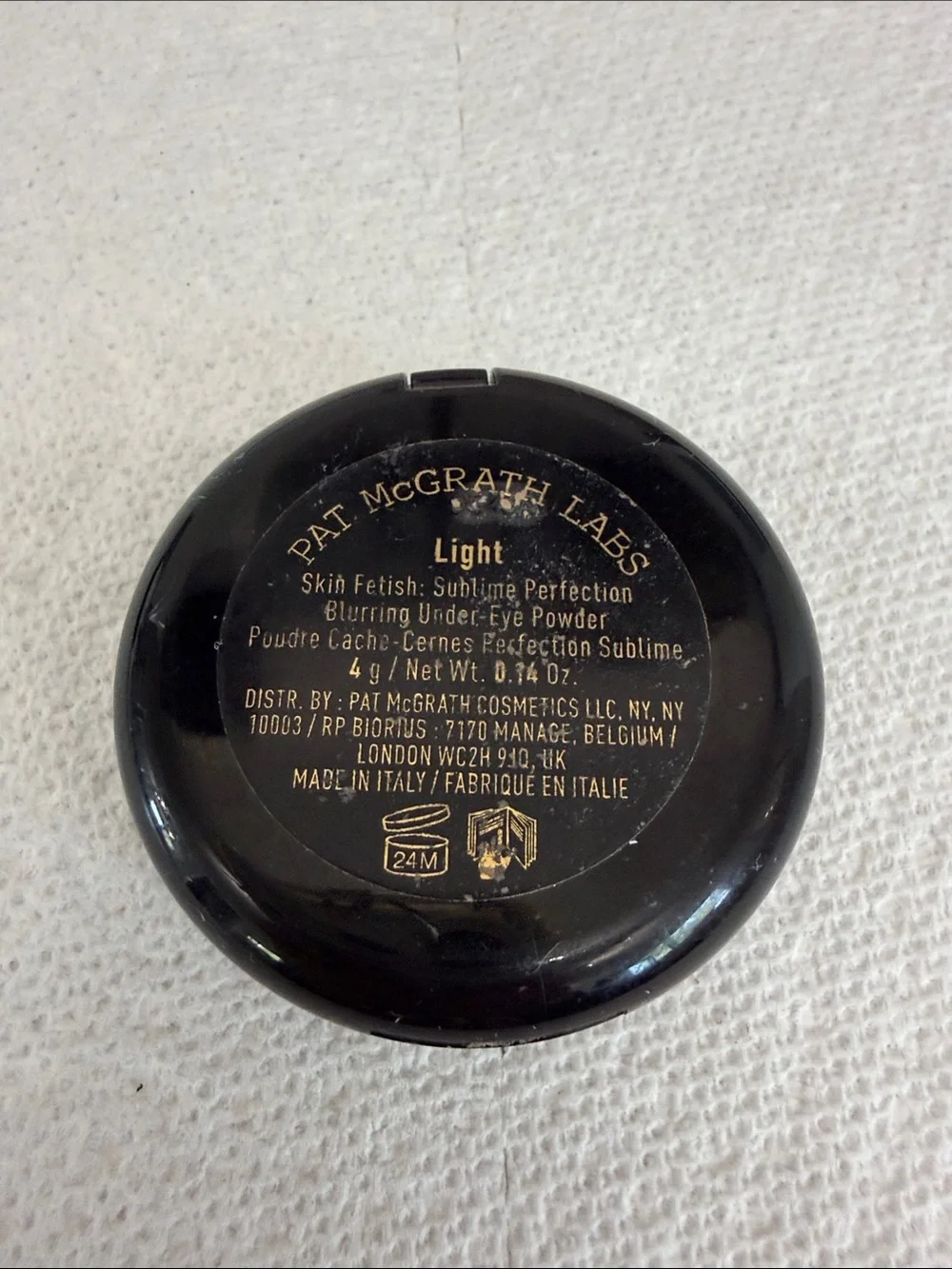 Pat McGrath Translucent Pressed Setting powder for under eye. Light like new